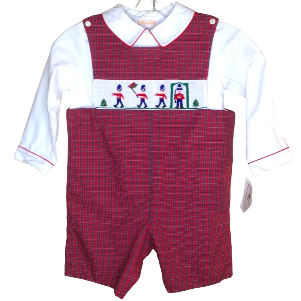 Anavini Boy's Hand-Smocked Romper Set 4T NWT (Note on Color)